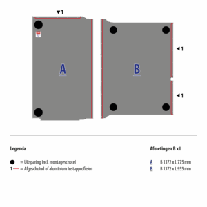 Vloerplaat 12 mm grijs tbv PARTNER/BERLINGO/COMBO/PRO ACE CITY L1 FWD (wielbasis 2785)