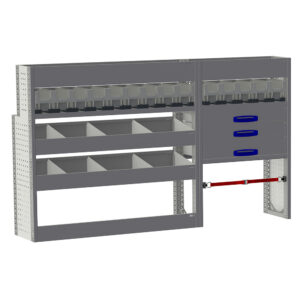 Basis inrichting "04" linkerzijde tbv Trafic L1H1 kleur grijs/blauw