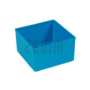 Kunststof bakje blauw 108x108x45 mm