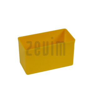 Kunststof bakje geel 54x108x45 mm