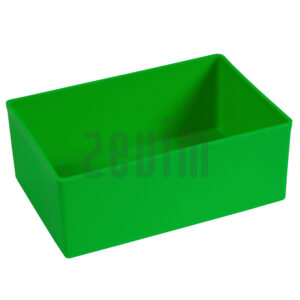 Kunststof bakje groen 108x162x45 mm
