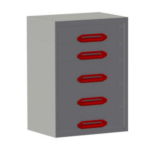 Ladekast B0507xD360xH700 mm met 5 laden (H 2x105; 3x140)