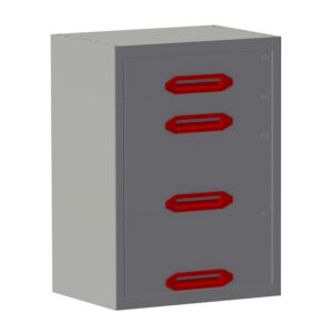 Ladekast B0508xD360xH700 mm met 4 laden (H 2x105; 2x210)