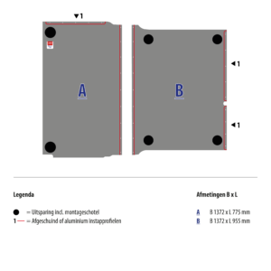 Vloerplaat 12 mm grijs tbv PARTNER/BERLINGO/COMBO/PRO ACE CITY L1 FWD (wielbasis 2785)