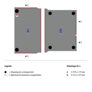 Vloerplaat 12 mm grijs tbv PARTNER/BERLINGO/COMBO/PRO ACE CITY L1 FWD (wielbasis 2785)