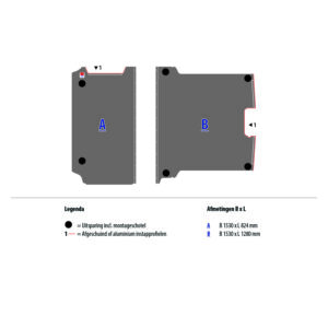 Vloerplaat 12 mm grijs tbv JUMPY L1 FWD (wielbasis 2975)