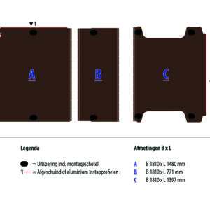Vloerplaat 12 mm bruin tbv BOXER/JUMPER/MOVANO/DUCATO L3 FWD (wielbasis 4035)