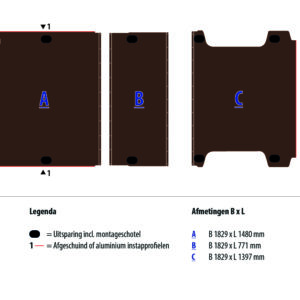 Vloerplaat 12 mm bruin tbv BOXER/JUMPER/MOVANO/DUCATO L3 FWD (wielbasis 4035)