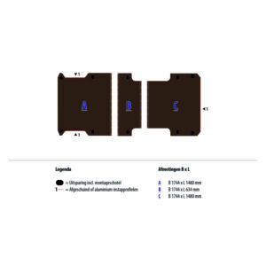 Vloerplaat 12 mm bruin tbv DAILY L3 RWD EL (wielbasis 4100)