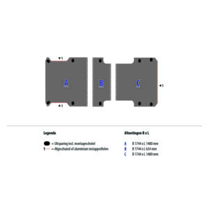 Vloerplaat 12 mm grijs tbv DAILY L3 RWD EL (wielbasis 4100)