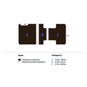 Vloerplaat 12 mm bruin tbv DAILY L3 RWD DL (wielbasis 4100)
