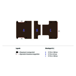 Vloerplaat 12 mm bruin tbv DAILY L3 RWD DL (wielbasis 4100)