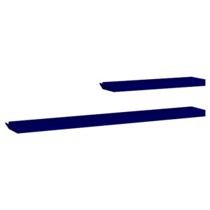 Alu.Langgoed materiaalbak blauw B1600/3100xD460xH105 mm