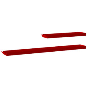 Alu.Langgoed materiaalbak rood B1600/3100xD460xH105 mm
