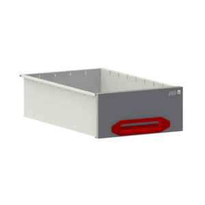 Lade HD  B0300xD507xH140 mm grijs/rood