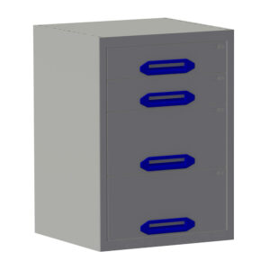 Ladekast B0508xD460xH700 mm met 4 laden (H 2x105; 2x210)